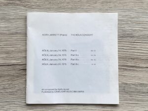 Keith Jarrett - The Köln Concert Tracklist