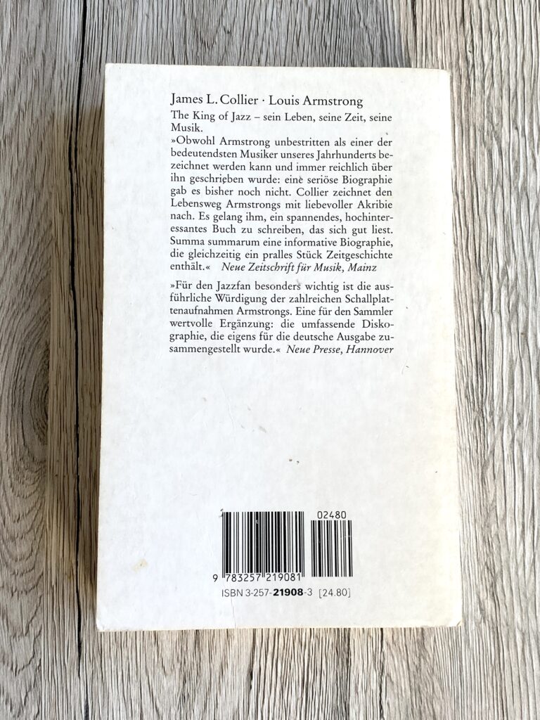 James Lincoln Collier – Louis Armstrong: Eine BiographieRückseite