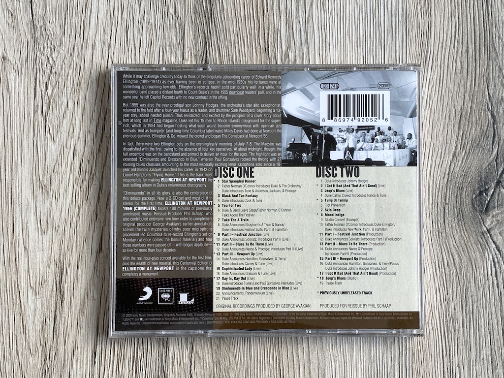 Ellington at Newport 1956

Backcover CD-Ausgabe
